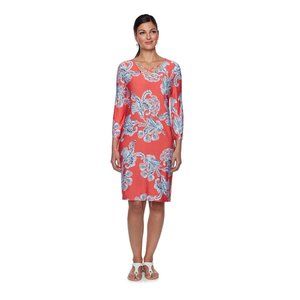 NWT Lark Lane Dress Must Have III Salmon Peach & Paisley Sz XL